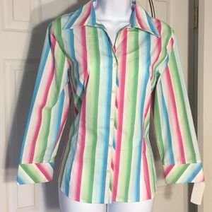 LAST CALL: NWT Foxcroft Multi Color Blouse - 6